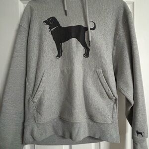 The Black Dog Gray Hoodie with Black Dog Print
